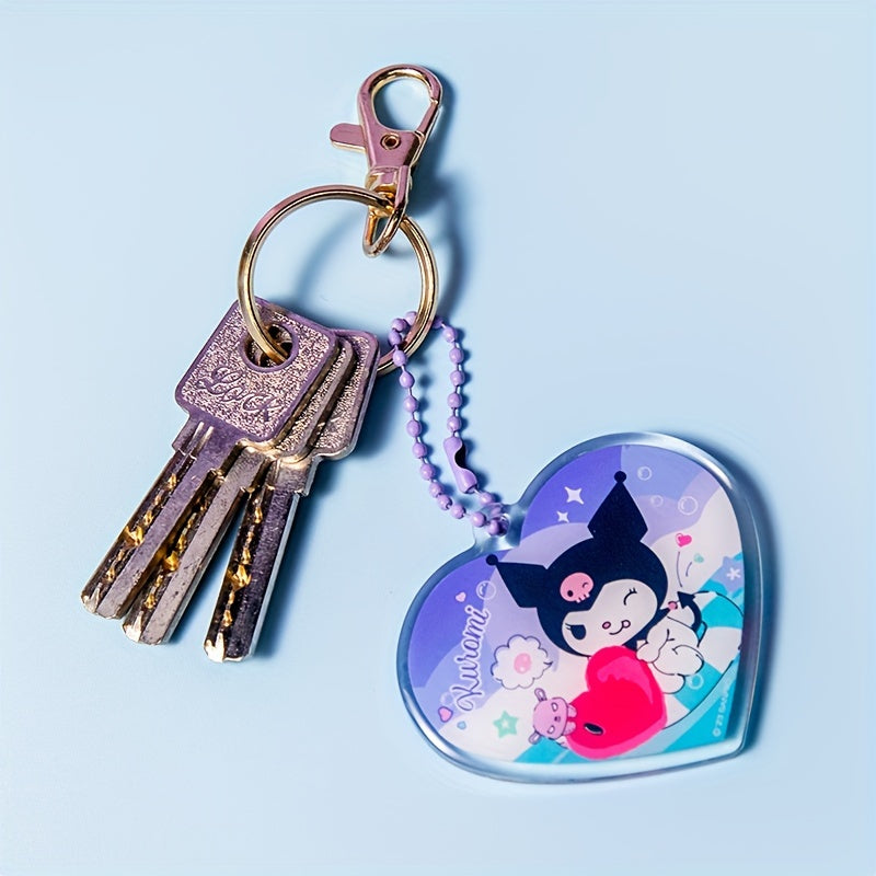 Cartoon Cat Dog Bag Acrylic Keychain