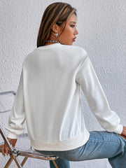 Women's Loose Crew Neck Pullover Sweatshirt
