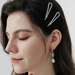 Rhinestone Pearl Hair Barrettes Clips Hairpin Decorative Accessory