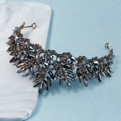 Leaf Baroque Crystal Crown Hairband Headband Party Favor Decorations