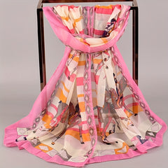 Vintage Chiffon Scarf Breathable Shawl Thin Travel Beach Towel
