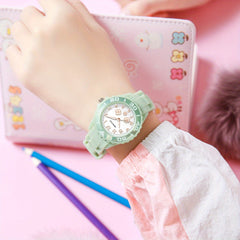 Luminous Waterproof Silicone Flower Watch for Kids