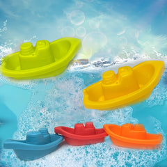 Rainbow Colored Toy Boats Set