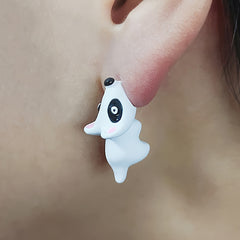 2pcs Small Animal Dinosaur Shark Resin Earrings Casual Jewelry