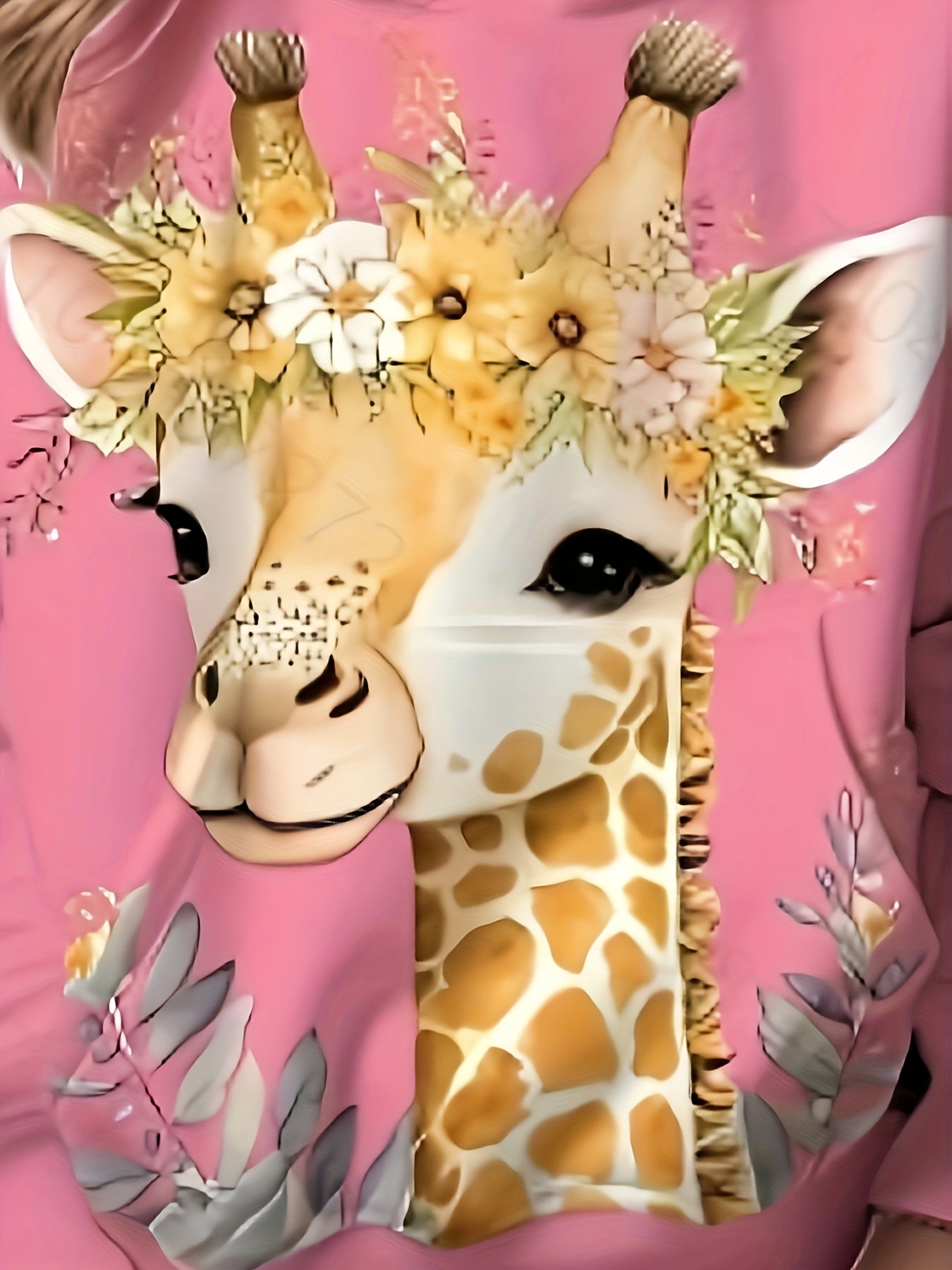 Giraffe Print Hoodies Girls Comfy Pocket Pullover Kids Clothes Gift Christmas