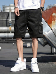 Classic Cargo Shorts Men's Casual Pocket Waist Drawstring Cargo Shorts