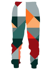 Men's Block Print 2 Piece Outfit - Sweatshirt & Sports Trousers