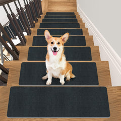 Solid Stair Mats Anti Skid Reusable Carpets Stair Runners Wooden Steps