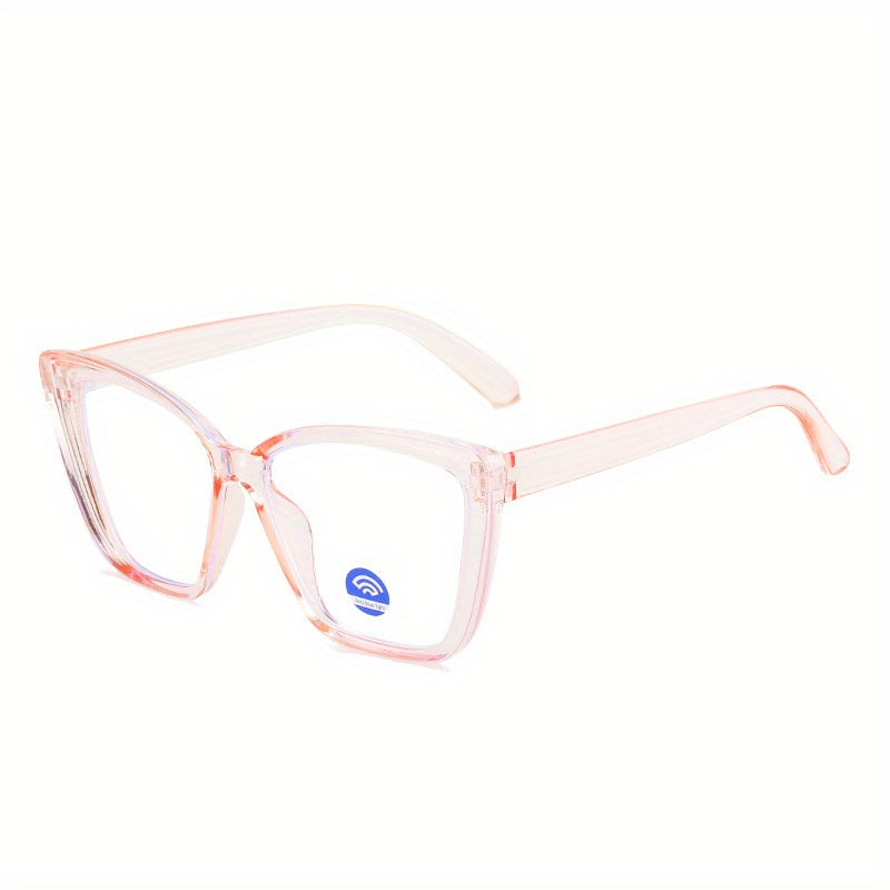 Cat Eye Anti Light Glasses For Women Men Students Clear Jelly Frame