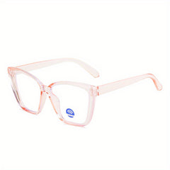 Cat Eye Anti Light Glasses For Women Men Students Clear Jelly Frame