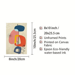 Colorful Abstract Shapes Wall Decor 8x10 12x16 16x24