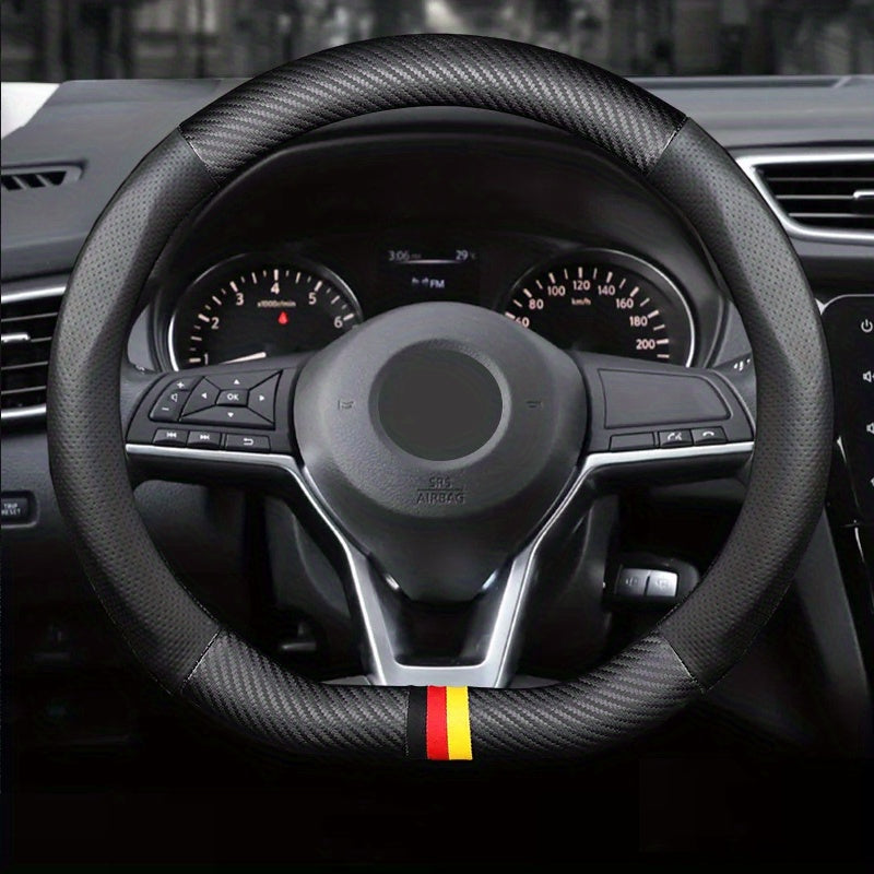 Matte Carbon Fiber Grain Steering Wheel Cover