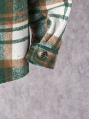 Toddle Boys Plaid Jacket Long Sleeve Button Down Warm Coat Winter Kids Clothes