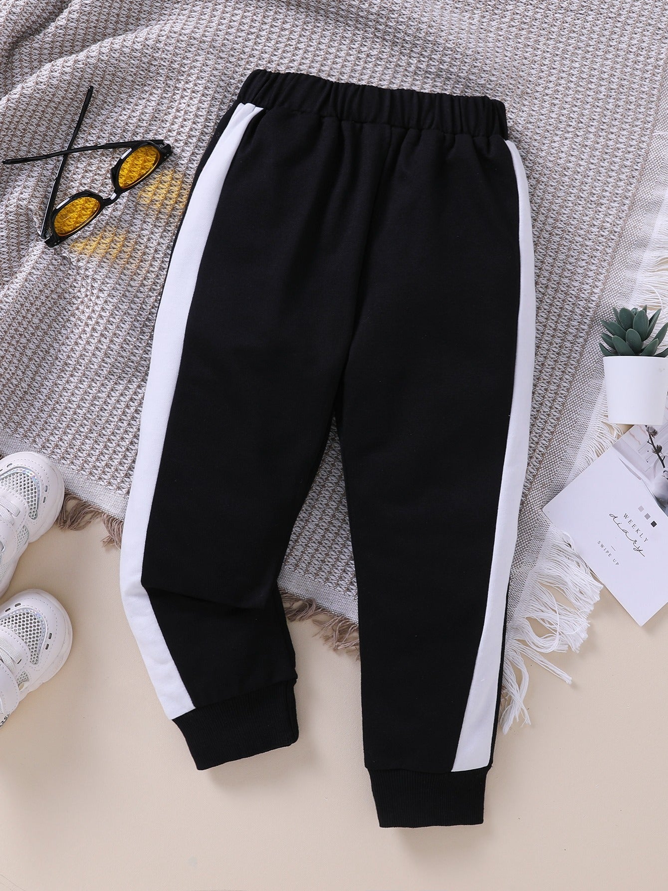 Girls Colorblock Sweatshirt Pants Set