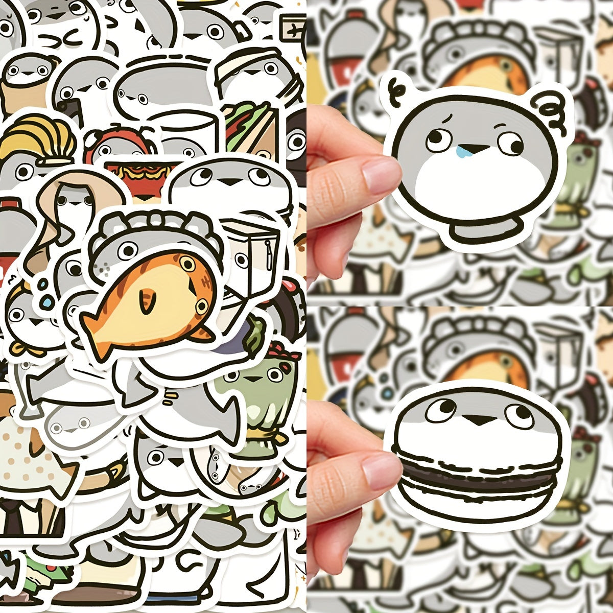 80pcs Funny Turtle Expression Graffiti Sticker for Laptop Helmet Water Cup