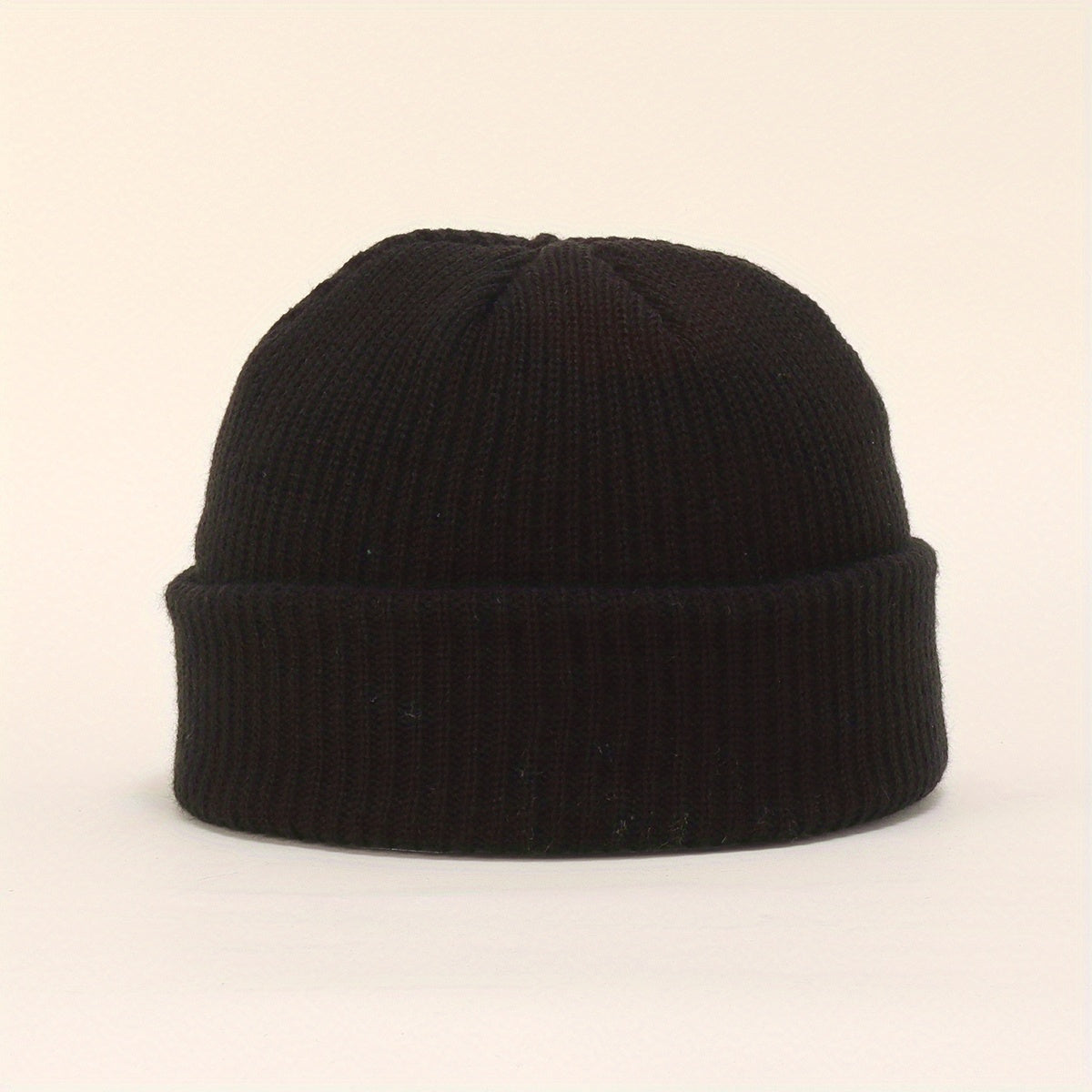 Unisex Solid Beanie Coldproof Warm Knit Hat Elastic Skull Cap