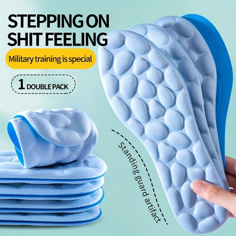 1pair 5D Massage Memory Foam Insoles Sport Running Insoles