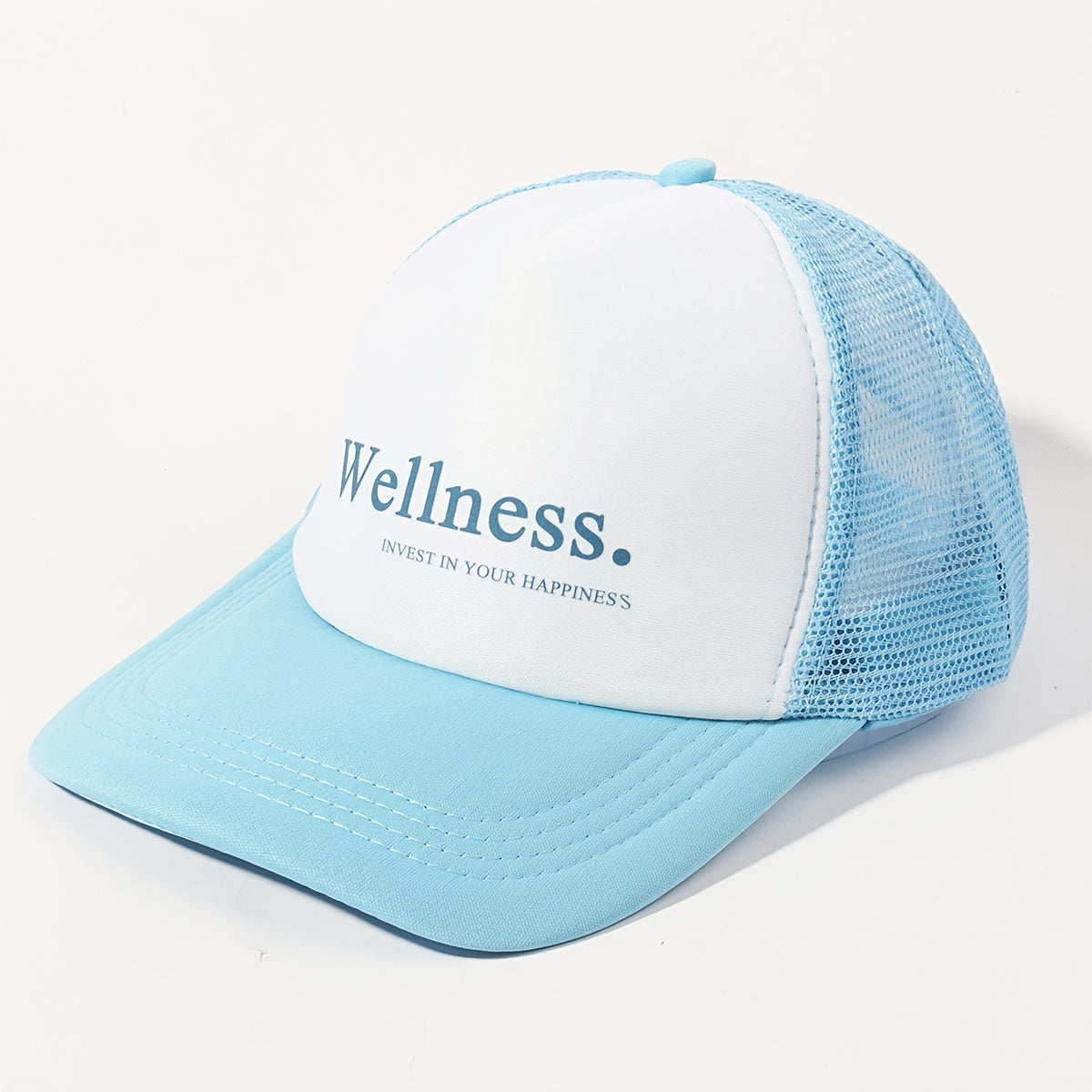 Wellness Printed Trucker Hat & Mesh Baseball Cap Adjustable Dad Hats