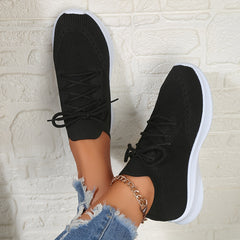 Woven Athletic Running Shoes Lace up Outdoor Casual Sneakers Women's