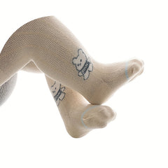 Kids Cartoon Bear Mesh Pantyhose Leggings