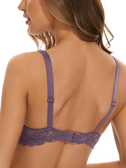 Lace Push Up Bra Scallop Trim Comfy & Breathable