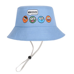 Kids Cartoon Print Bucket Hat Fisherman Hat Wide Brim for Sunscreen