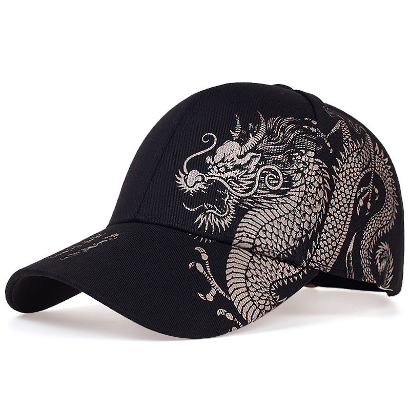 Dragon Print Baseball Hat Outdoor Sports Cap Trucker Hat