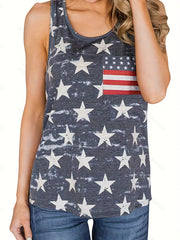 Summer American Independence Flag Tank Top for Women