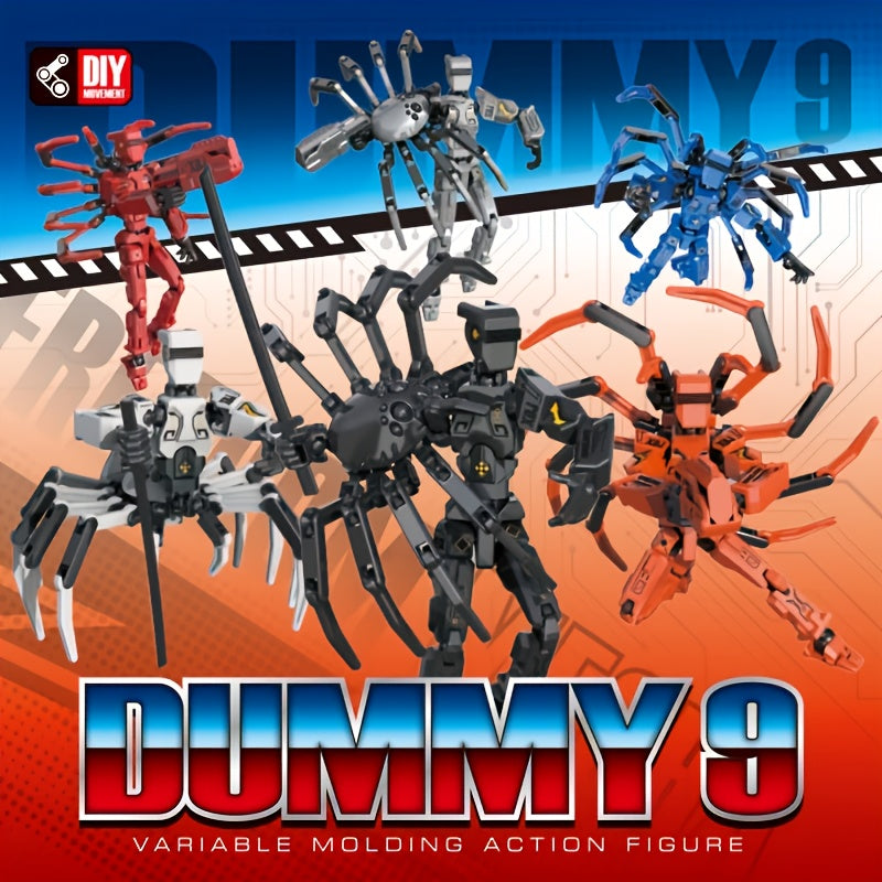 6 Colors Full Body Jointed Action Figures Set DIY Mecha Toys