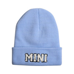 Boys Knitted Hat Soft Letter Embroidery Elastic Kids Beanie