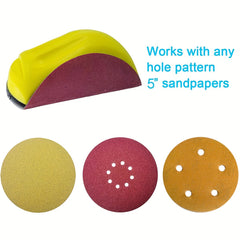 2-Pack Hand Sanding Blocks for 12.7cm Hook and Loop Discs