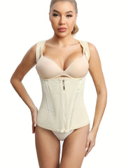 Zipper Shaping Tank Tops Waist Trainer Tummy Control Slimmer Top