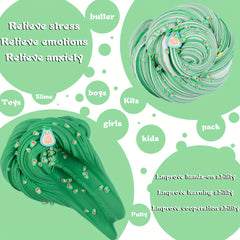 2pcs Butter Slime Kit Set Scents Dual Colors Slime Putty Soft & Non Sticky