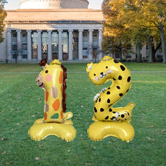 1pc 40 64 Cm Cartoon Animal Number Aluminum Film Balloon Party Decoration