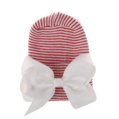 Newborn Infant Bow Knitted Head Wrap Hospital Hat Turban Headband Headwear