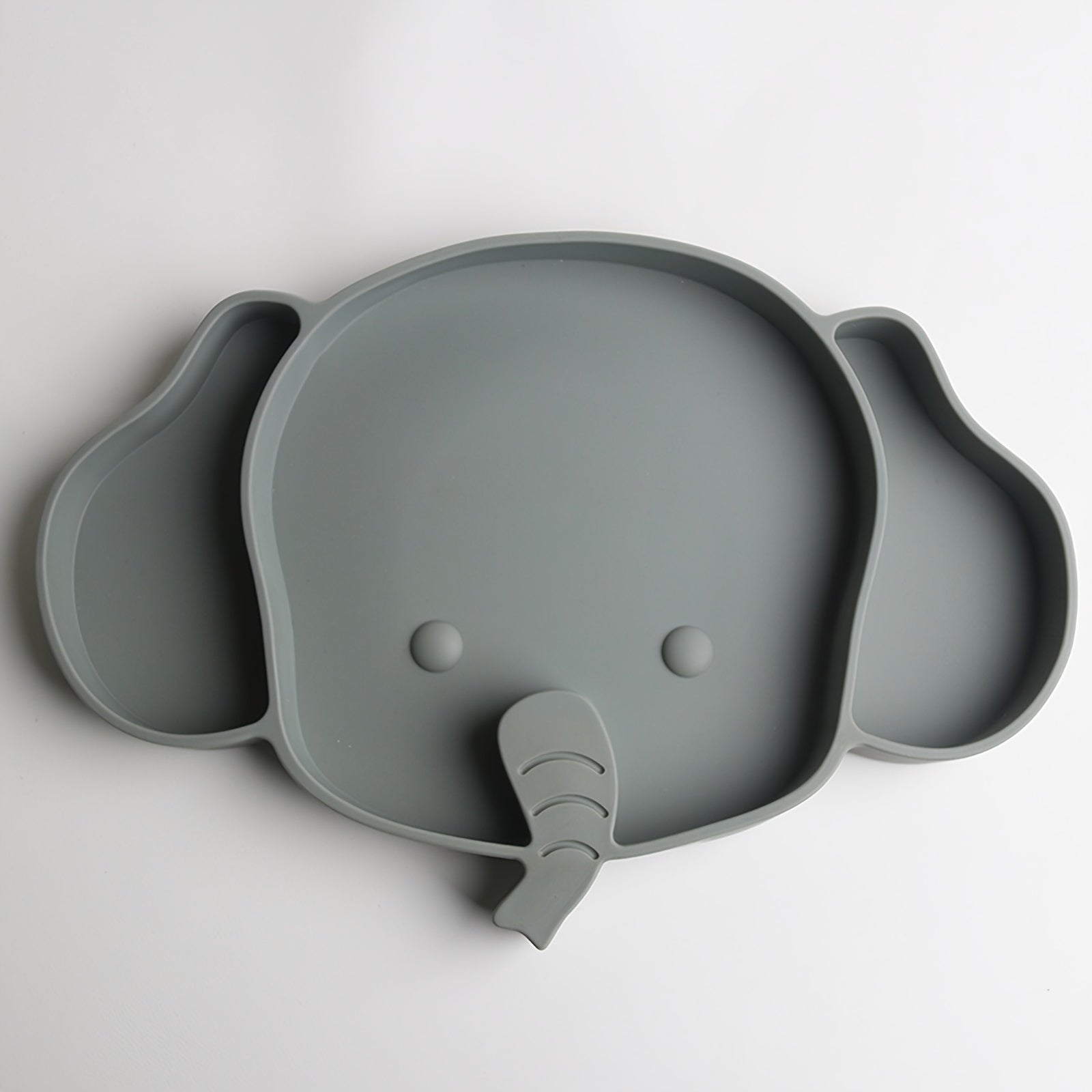 Baby Safe Silicone Elephant Plate for Meals & Snacks