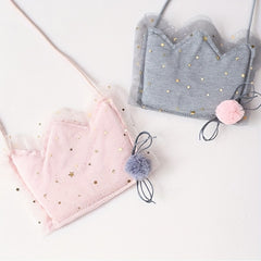 Children's Crown Lace Yarn Coin Purse Crossbody Bag