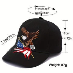 Unisex Sunshade Adjustable Baseball Cap Flag Embroidery Outdoor Sport