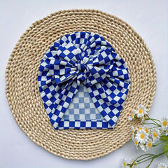 Soft Elastic Checkerboard Hat for Newborns