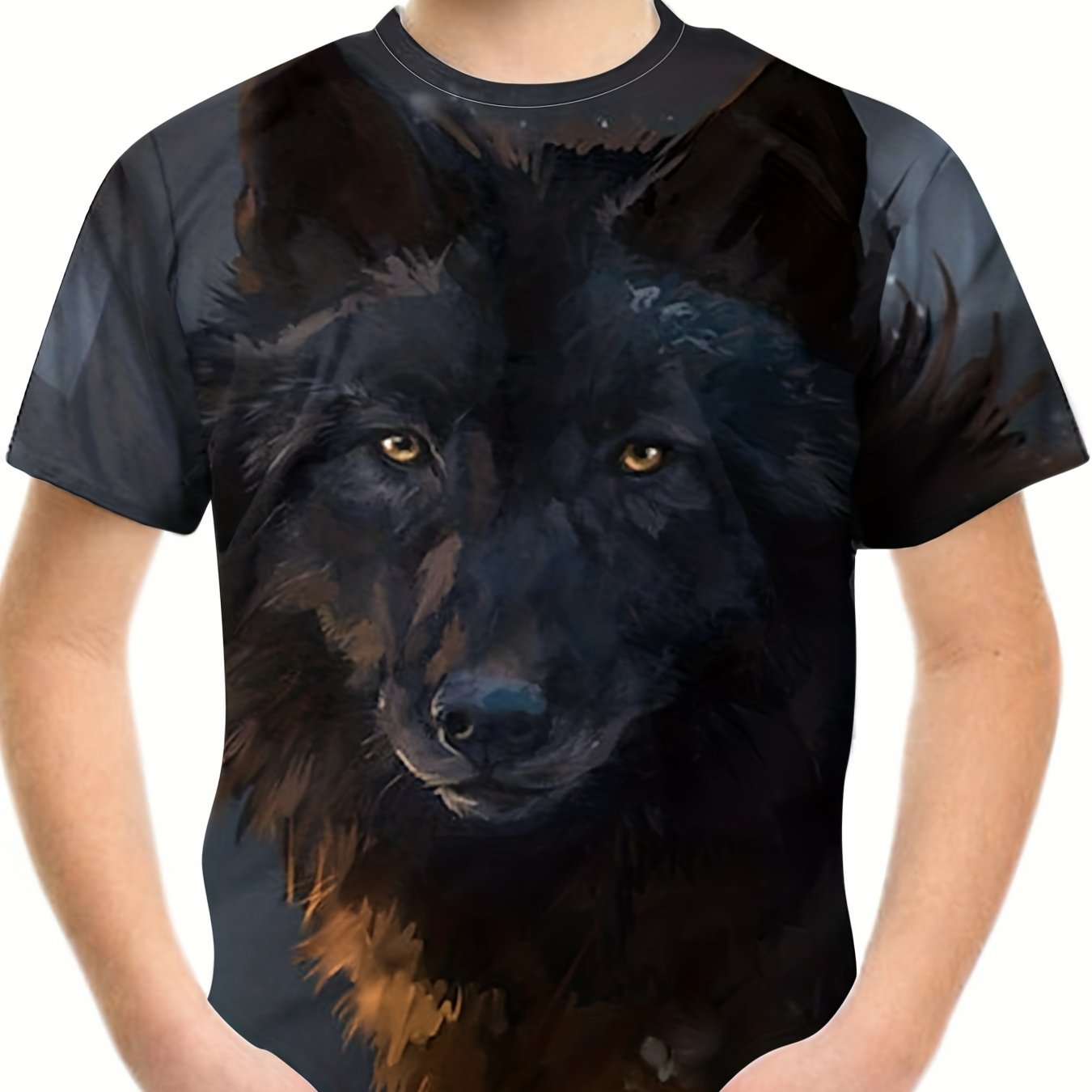 Kids' 3D Wolf Tee - Breathable & Stretchy T-shirt for Summer