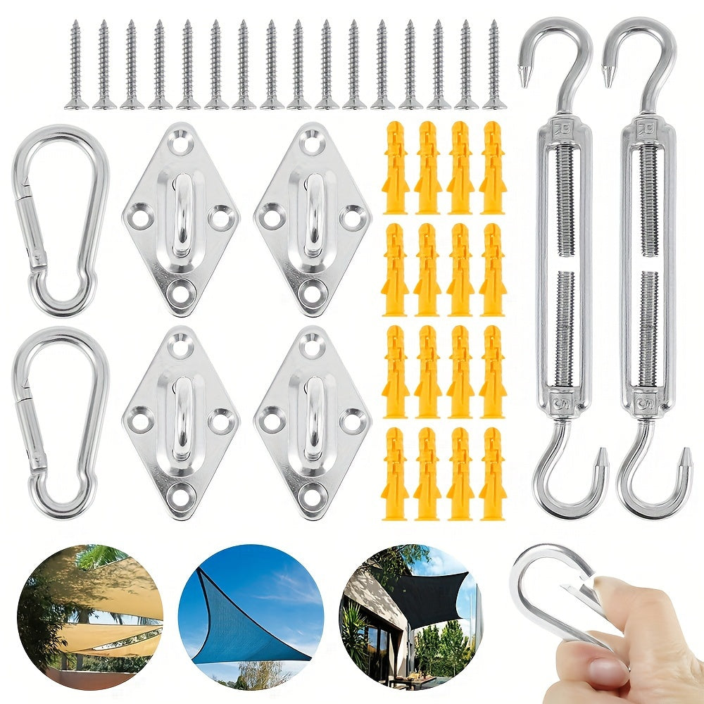 Sun Shade Sail Hardware Kit - Stainless Steel Canopy Fittings