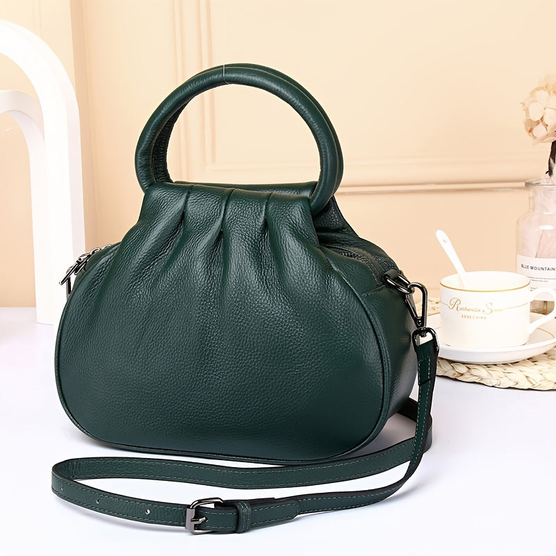 Women's Leather Handbag Deep Forest Green