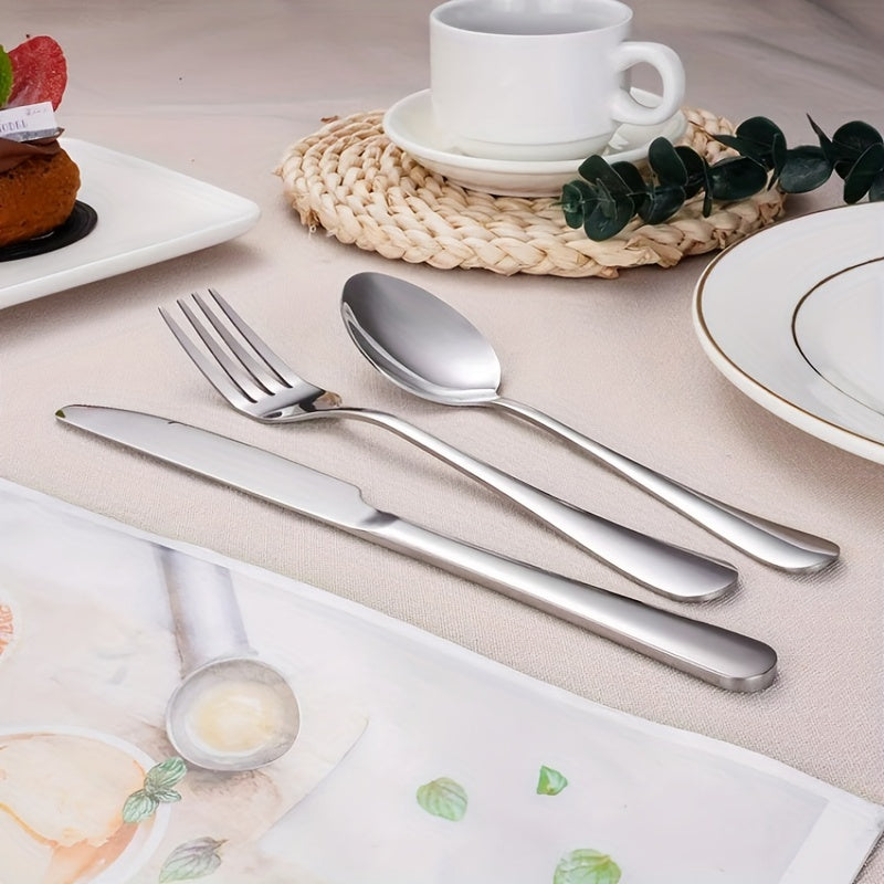 8pcs Serving Forks Set Stainless Steel Dinner Forks Durable Mirror Polishing