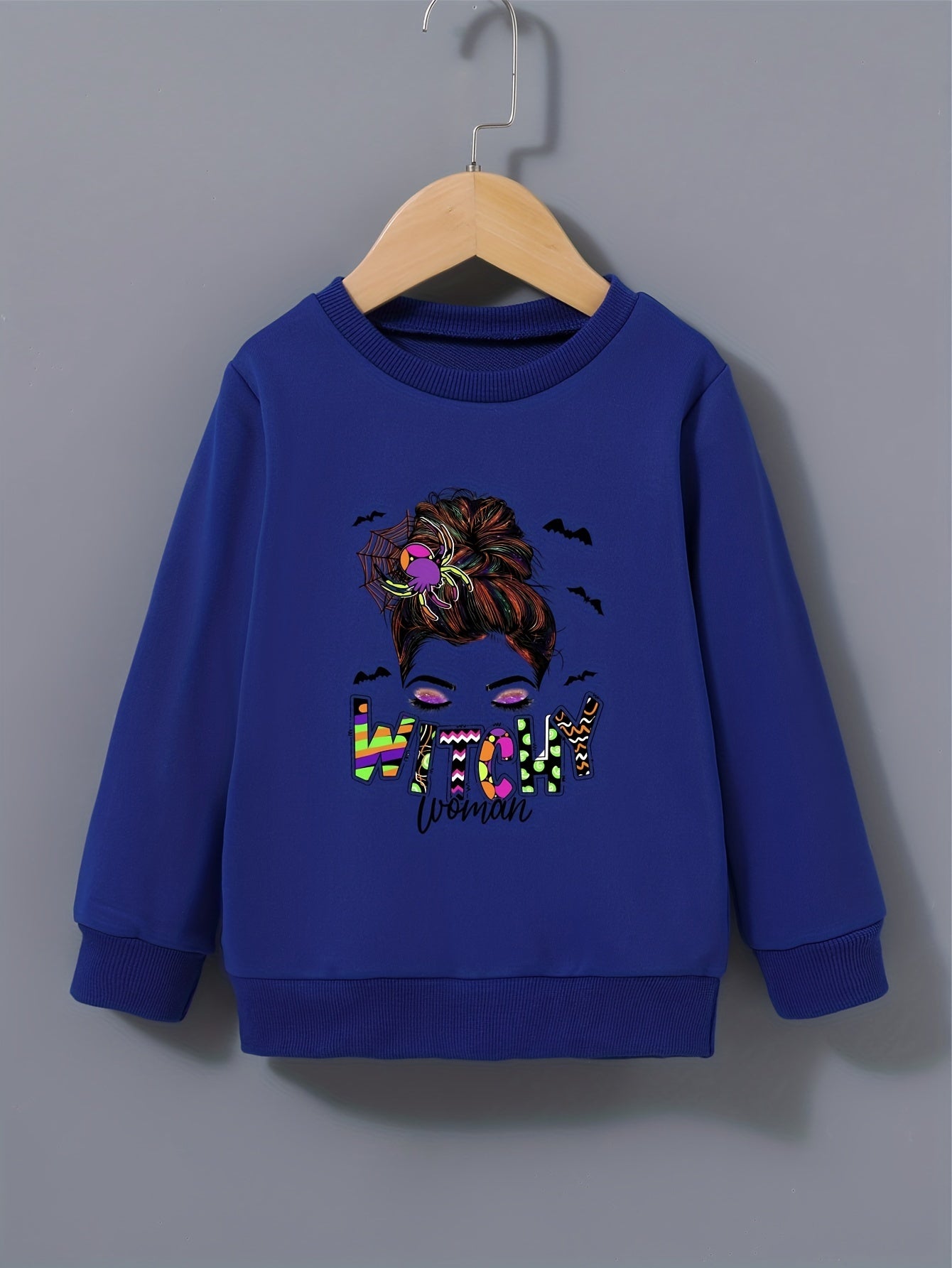 Halloween Girls Witchy Woman Graphic Sweatshirt Costume Party Kids Pullover