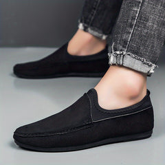 Men's Suede Loafer Shoes Comfy Slip On Moccasin Shoes
