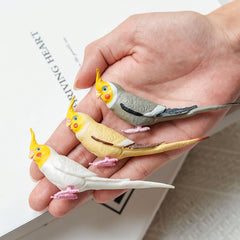 Realistic Cockatiel Bird Figurine PVC Collectible Model Home Decor