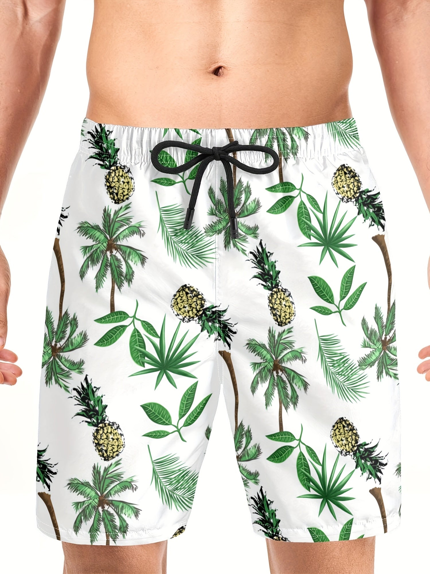 Tropical Quick Dry Mens Swim Trunks for Beach Pool