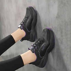 Women's Waterproof Non-slip Running Shoes Lightweight Lace Up Sneakers