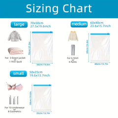8pcs Vacuum Compression Storage Bags Transparent Sealed Moving Bags