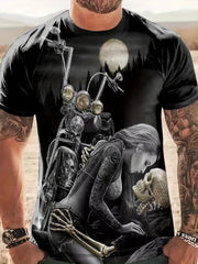 Men's Gothic Graphic T shirt Active 3D Print Short Sleeve Novel Tee